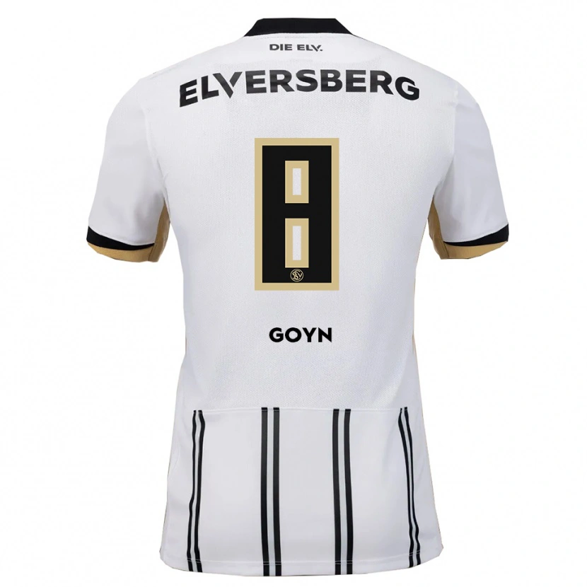 Danxen Homem Camisola Melina Goyn #8 Branco Preto Principal 2025/26 Camisa