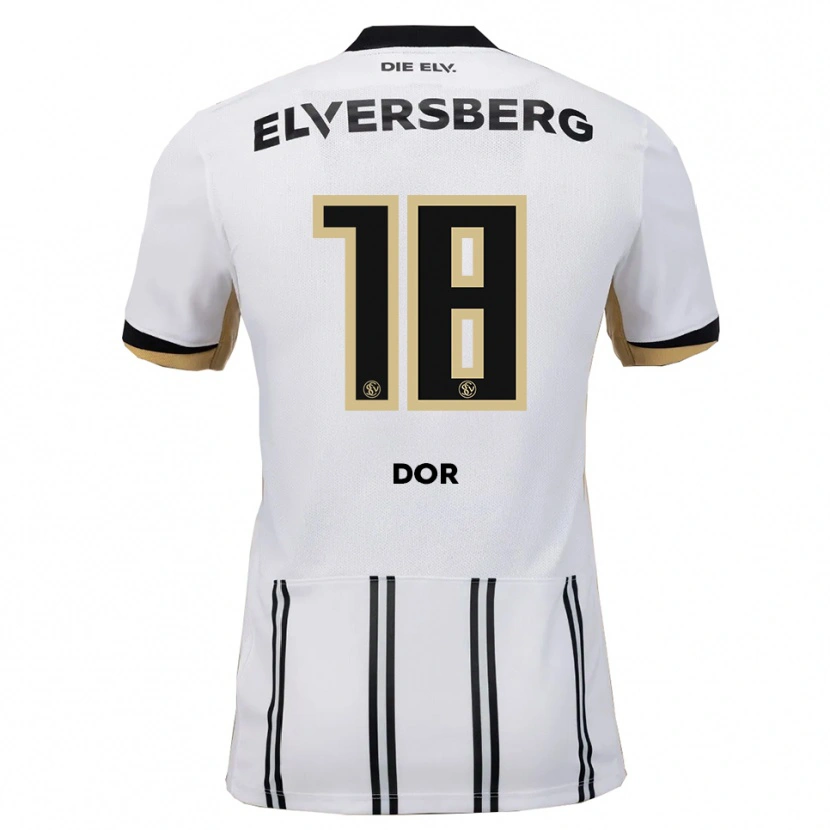 Danxen Homem Camisola Jibril Dor #18 Branco Preto Principal 2025/26 Camisa