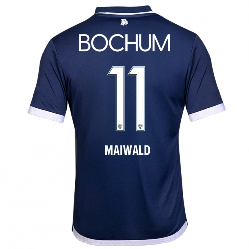 Danxen Homem Camisola Anna Maiwald #11 Azul Marinho Branco Principal 2025/26 Camisa