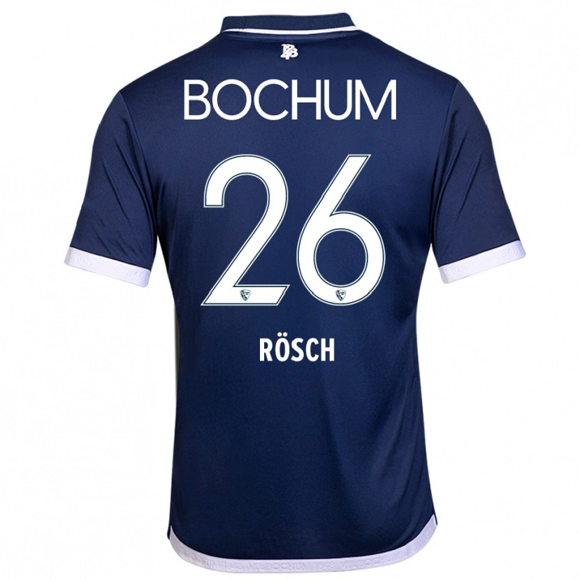 Danxen Homem Camisola Romario Rösch #26 Azul Marinho Branco Principal 2025/26 Camisa
