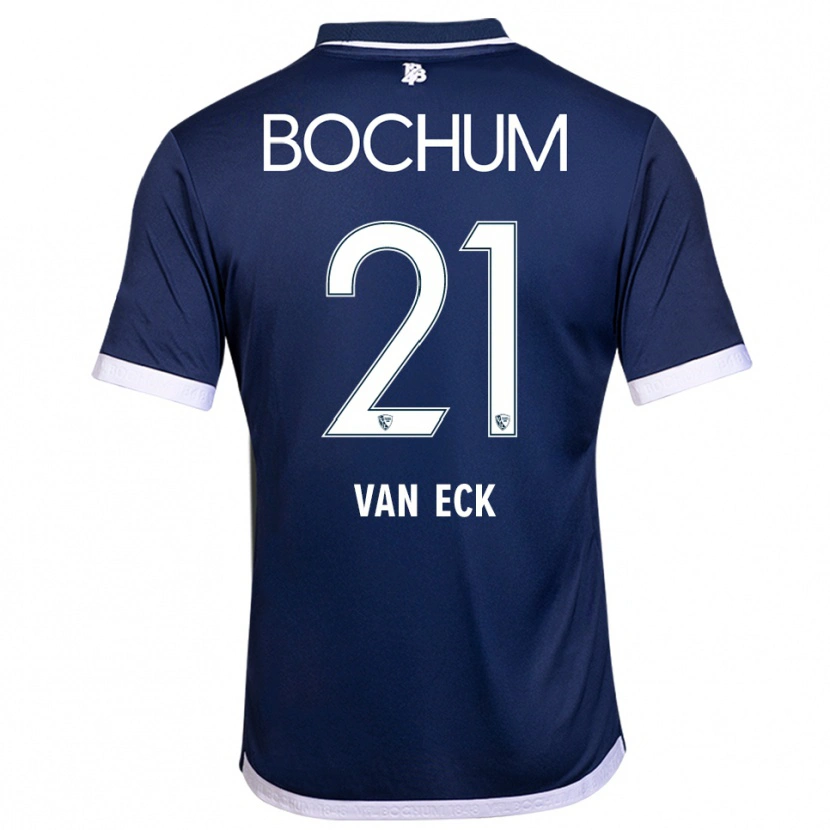 Danxen Homem Camisola Ole Van Eck #21 Azul Marinho Branco Principal 2025/26 Camisa