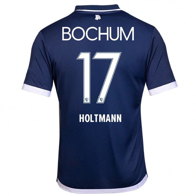 Danxen Homem Camisola Gerrit Holtmann #17 Azul Marinho Branco Principal 2025/26 Camisa