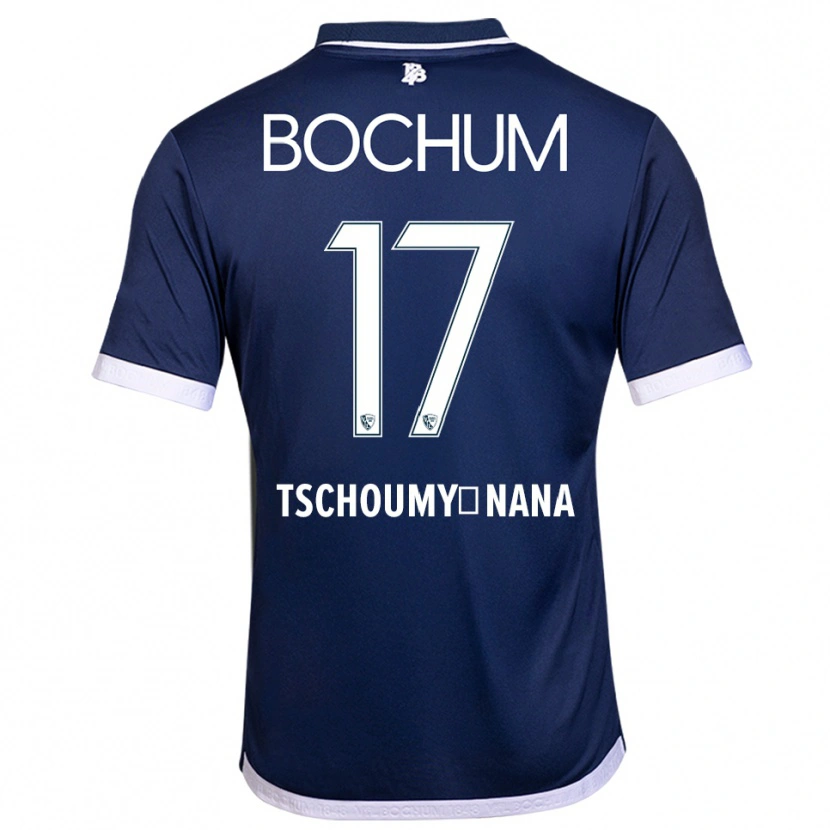 Danxen Homem Camisola Daryl Tschoumy-Nana #17 Azul Marinho Branco Principal 2025/26 Camisa