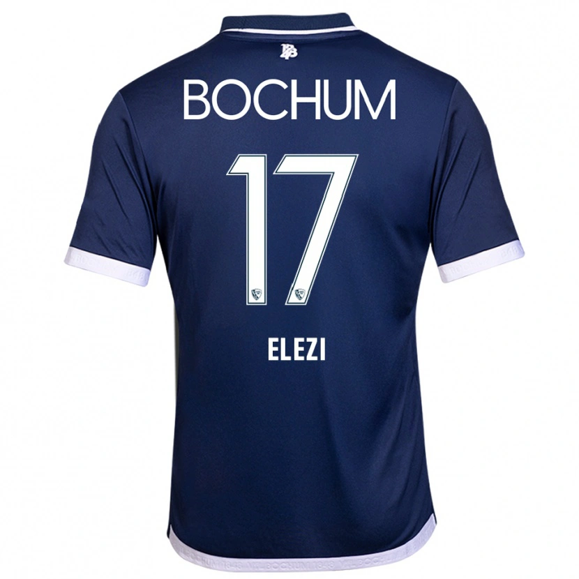 Danxen Homem Camisola Agon Elezi #17 Azul Marinho Branco Principal 2025/26 Camisa