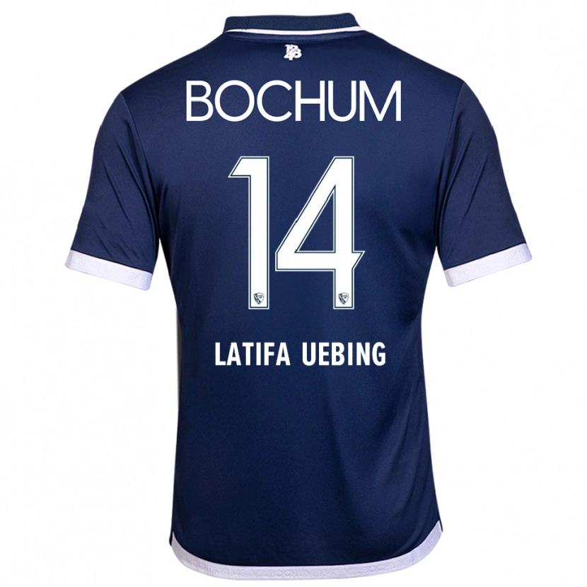 Danxen Homem Camisola Anna Latifa Uebing #14 Azul Marinho Branco Principal 2025/26 Camisa