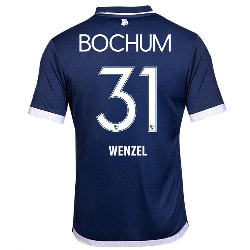 Danxen Homem Camisola Franziska Wenzel #31 Azul Marinho Branco Principal 2025/26 Camisa