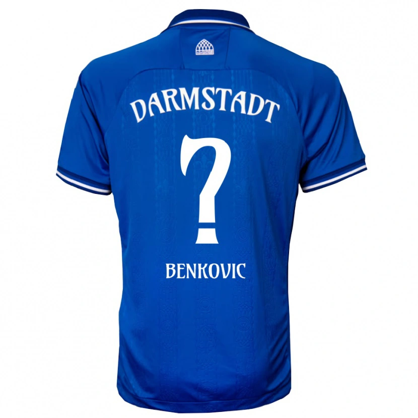Danxen Homem Camisola Nikola Benkovic #0 Azul Branco Principal 2025/26 Camisa