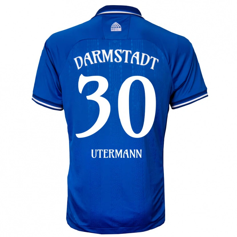 Danxen Homem Camisola Anton Utermann #30 Azul Branco Principal 2025/26 Camisa