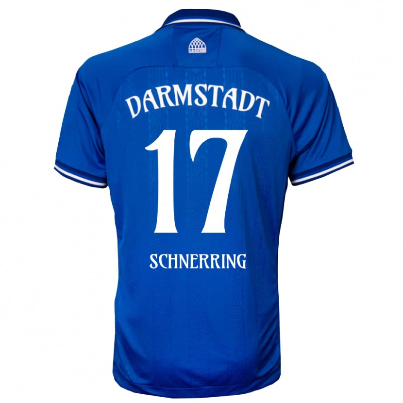 Danxen Homem Camisola Loann Schnerring #17 Azul Branco Principal 2025/26 Camisa