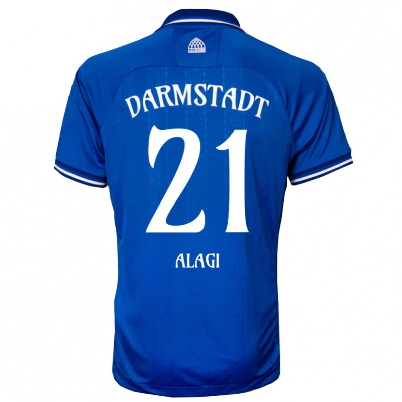 Danxen Homem Camisola Aziz Alagi #21 Azul Branco Principal 2025/26 Camisa