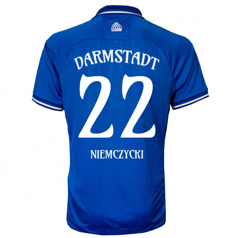 Danxen Homem Camisola Karol Niemczycki #22 Azul Branco Principal 2025/26 Camisa