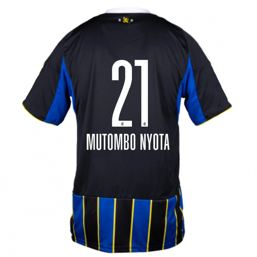 Danxen Homem Camisola Jael Mutombo Nyota #21 Azul Preto Amarelo Principal 2025/26 Camisa