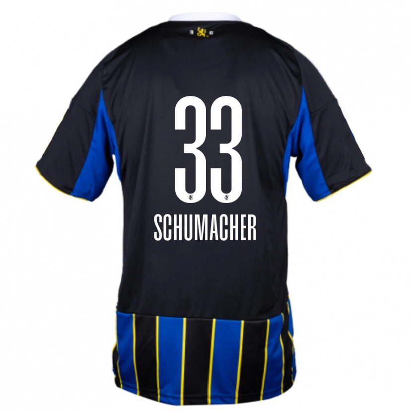 Danxen Homem Camisola Till Schumacher #33 Azul Preto Amarelo Principal 2025/26 Camisa