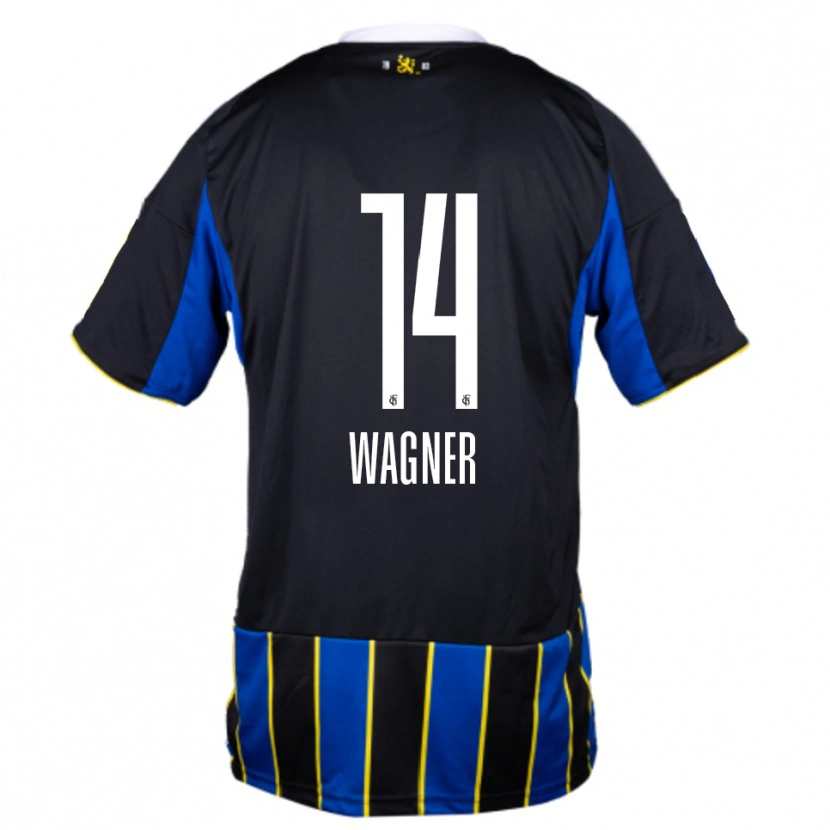 Danxen Homem Camisola Celine Wagner #14 Azul Preto Amarelo Principal 2025/26 Camisa