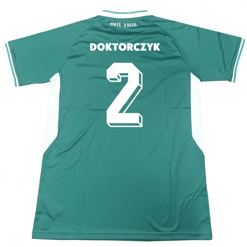 Danxen Homem Camisola Nick Doktorczyk #2 Verde Branco Principal 2025/26 Camisa