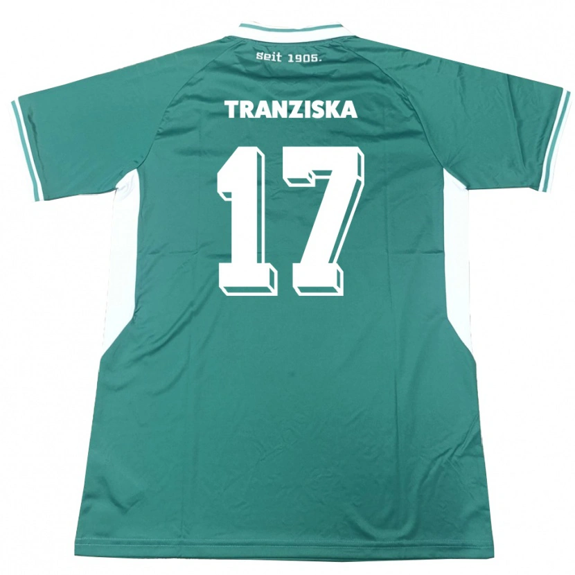 Danxen Homem Camisola Jakob Tranziska #17 Verde Branco Principal 2025/26 Camisa