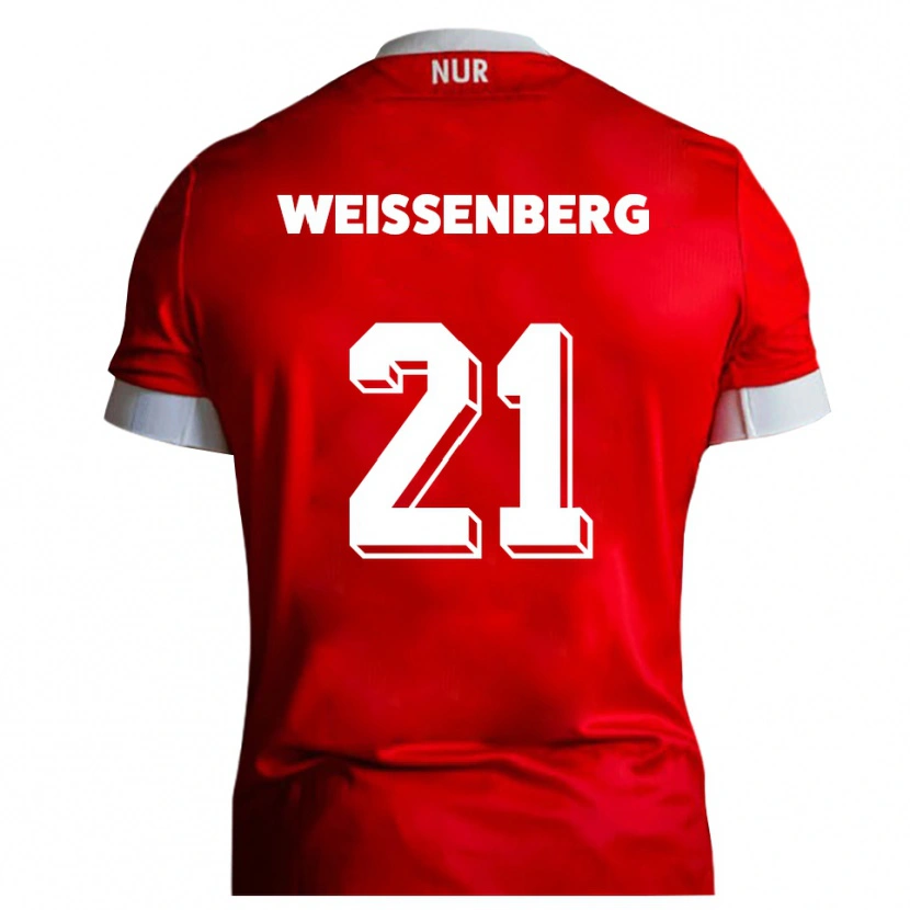 Danxen Homem Camisola Shawn Weißenberg #21 Vermelho Branco Principal 2025/26 Camisa