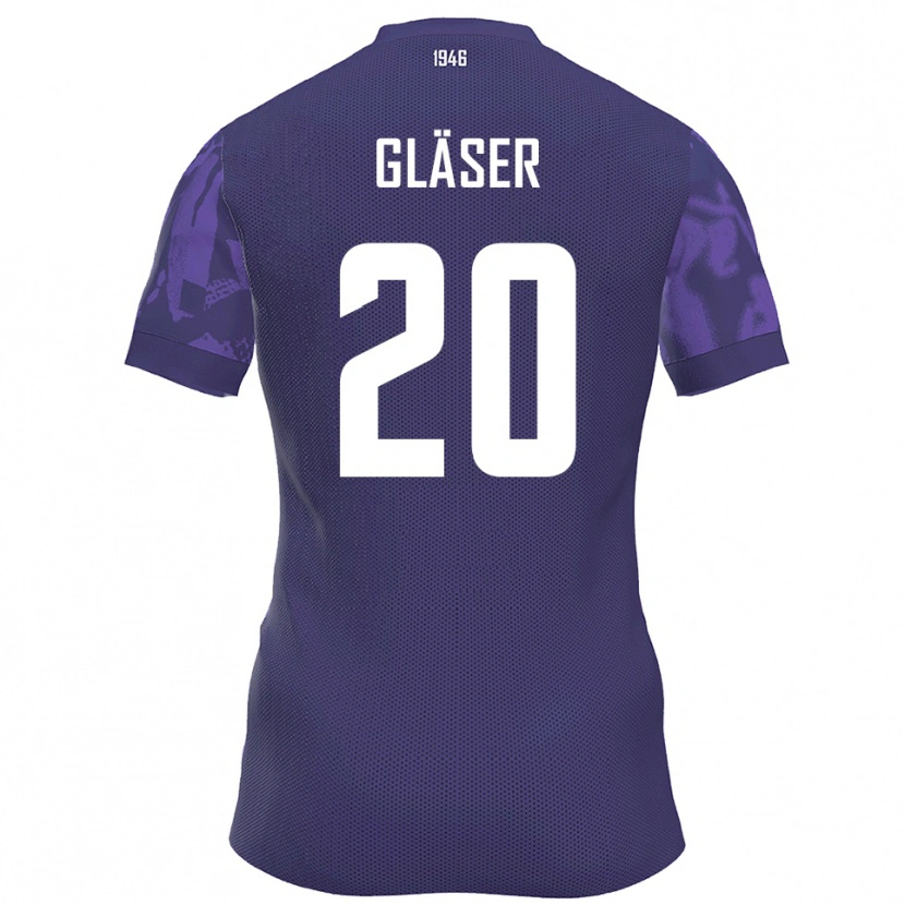 Danxen Homem Camisola Philipp Gläser #20 Roxo Branco Principal 2025/26 Camisa