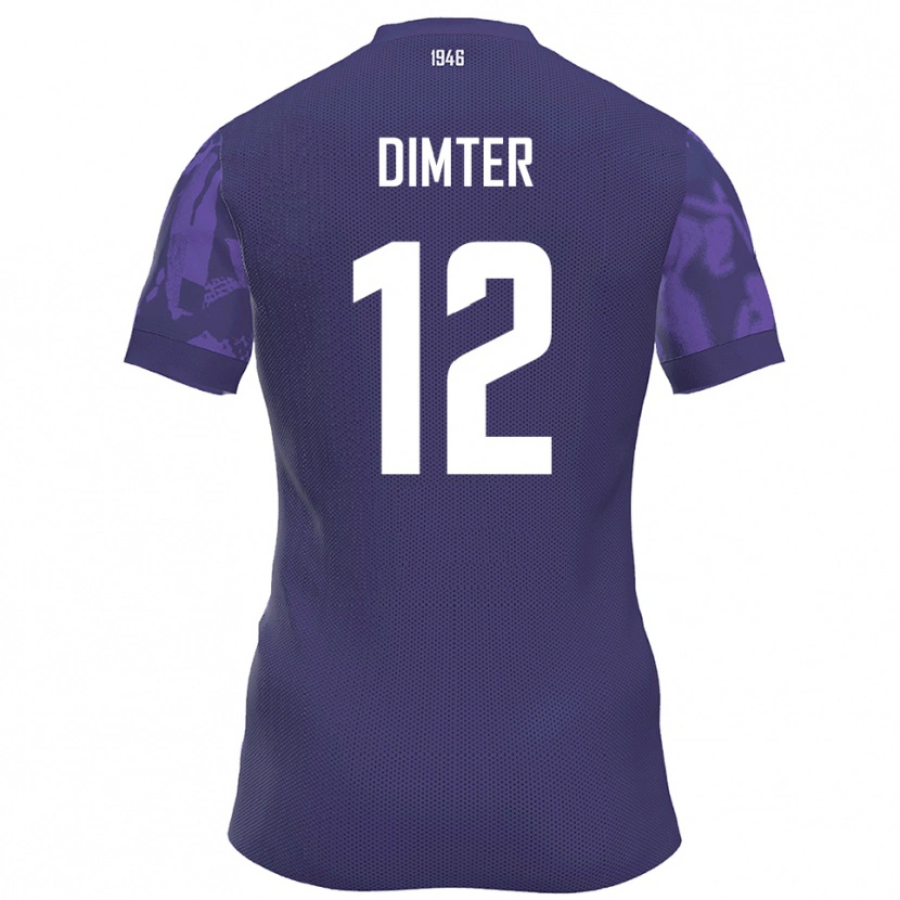 Danxen Homem Camisola Noel Dimter #12 Roxo Branco Principal 2025/26 Camisa