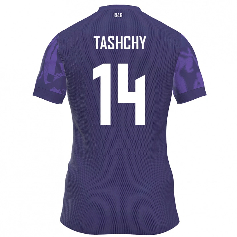 Danxen Homem Camisola Boris Tashchy #14 Roxo Branco Principal 2025/26 Camisa