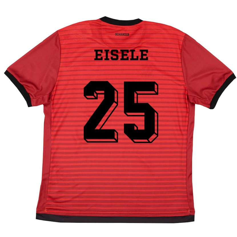 Danxen Homem Camisola Kai Eisele #25 Vermelho Preto Principal 2025/26 Camisa