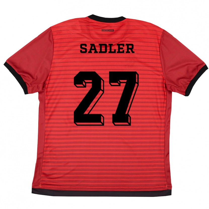 Danxen Homem Camisola Thomas Sadler #27 Vermelho Preto Principal 2025/26 Camisa