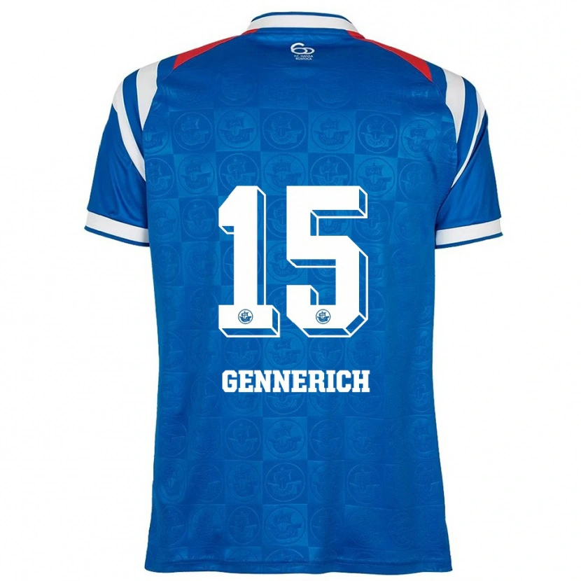 Danxen Homem Camisola Nick Gennerich #15 Azul Branco Vermelho Principal 2025/26 Camisa