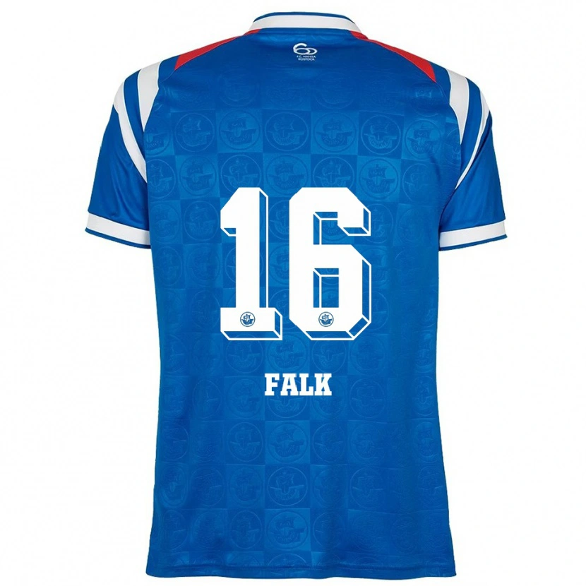 Danxen Homem Camisola Robin Falk #16 Azul Branco Vermelho Principal 2025/26 Camisa