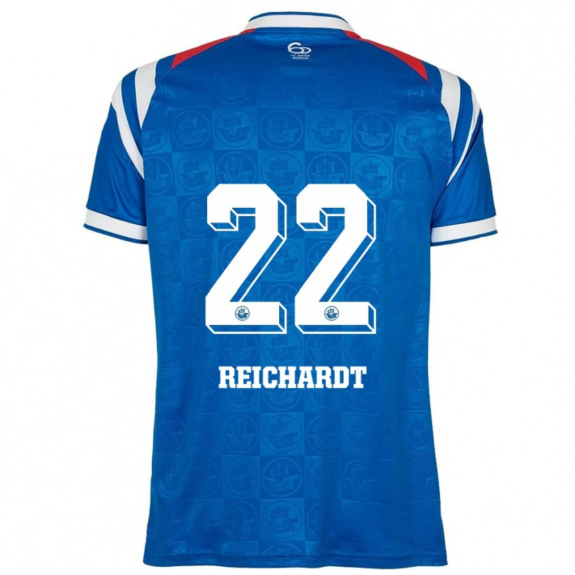 Danxen Homem Camisola Leon Reichardt #22 Azul Branco Vermelho Principal 2025/26 Camisa