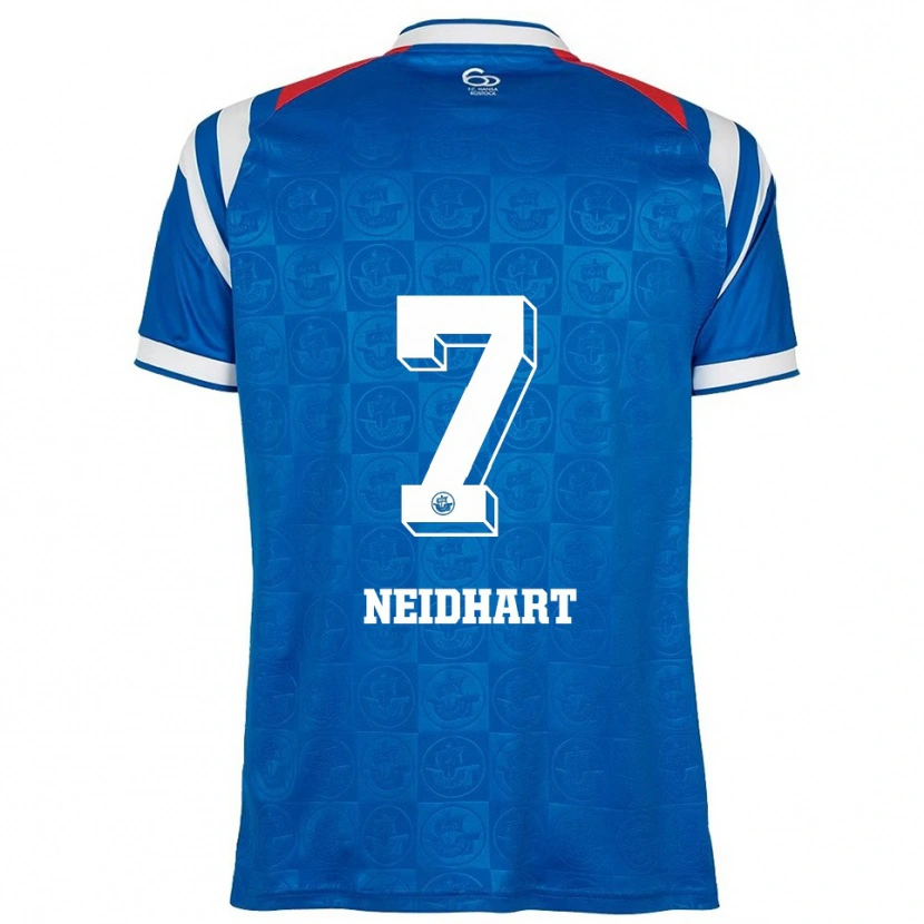 Danxen Homem Camisola Nico Neidhart #7 Azul Branco Vermelho Principal 2025/26 Camisa