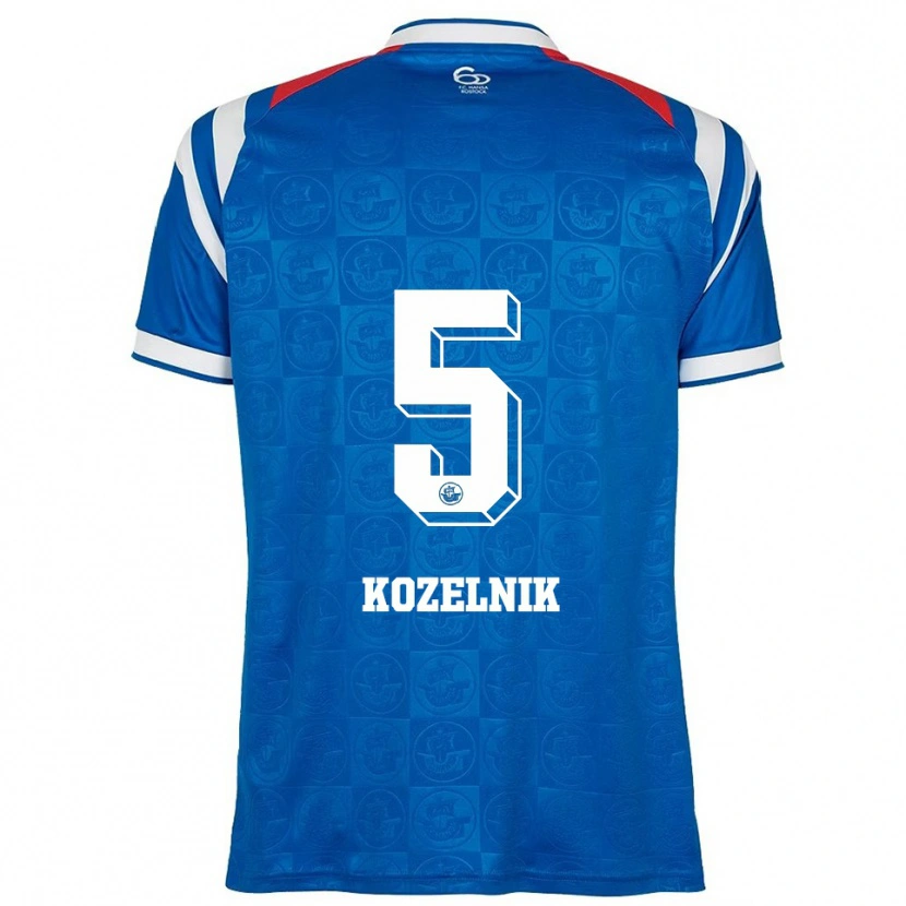 Danxen Homem Camisola Till Kozelnik #5 Azul Branco Vermelho Principal 2025/26 Camisa