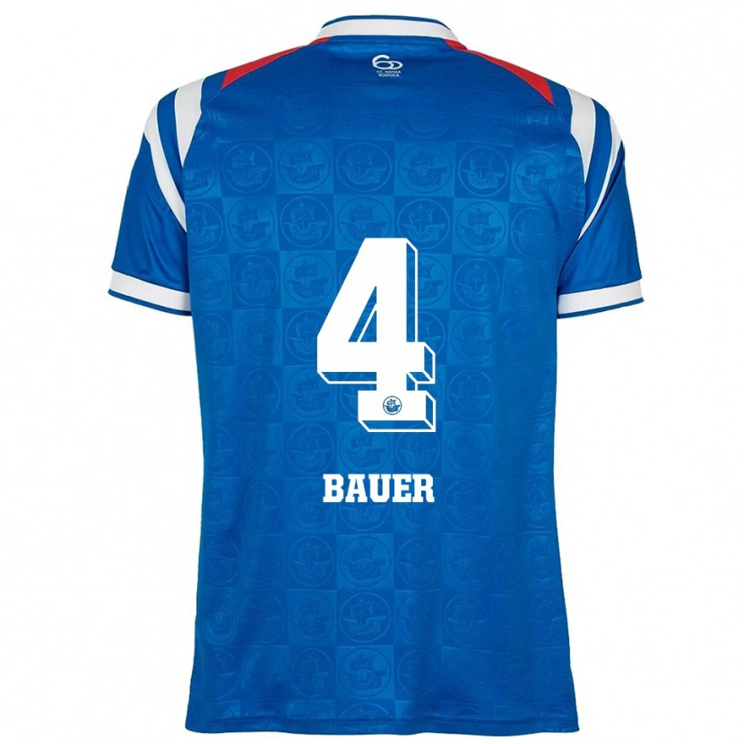 Danxen Homem Camisola Richard Bauer #4 Azul Branco Vermelho Principal 2025/26 Camisa