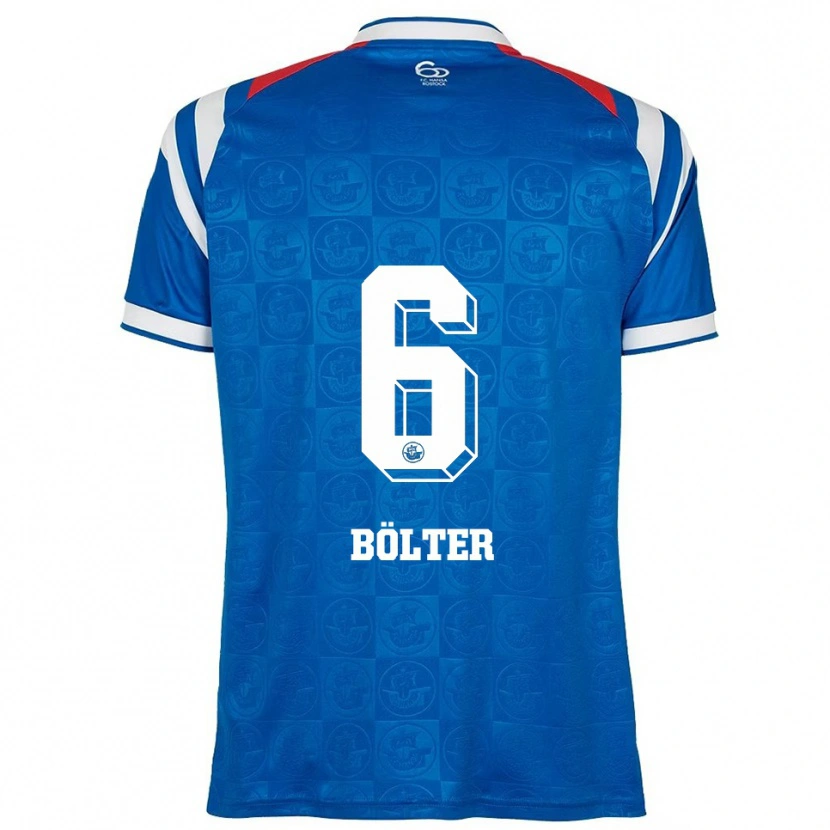 Danxen Homem Camisola Marc Bölter #6 Azul Branco Vermelho Principal 2025/26 Camisa