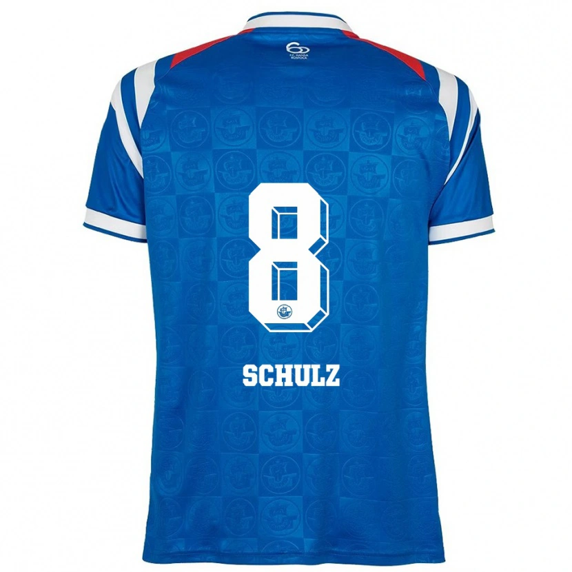 Danxen Homem Camisola Alessandro Schulz #8 Azul Branco Vermelho Principal 2025/26 Camisa