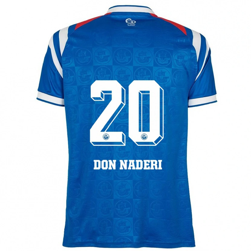 Danxen Homem Camisola Ryan Naderi #20 Azul Branco Vermelho Principal 2025/26 Camisa