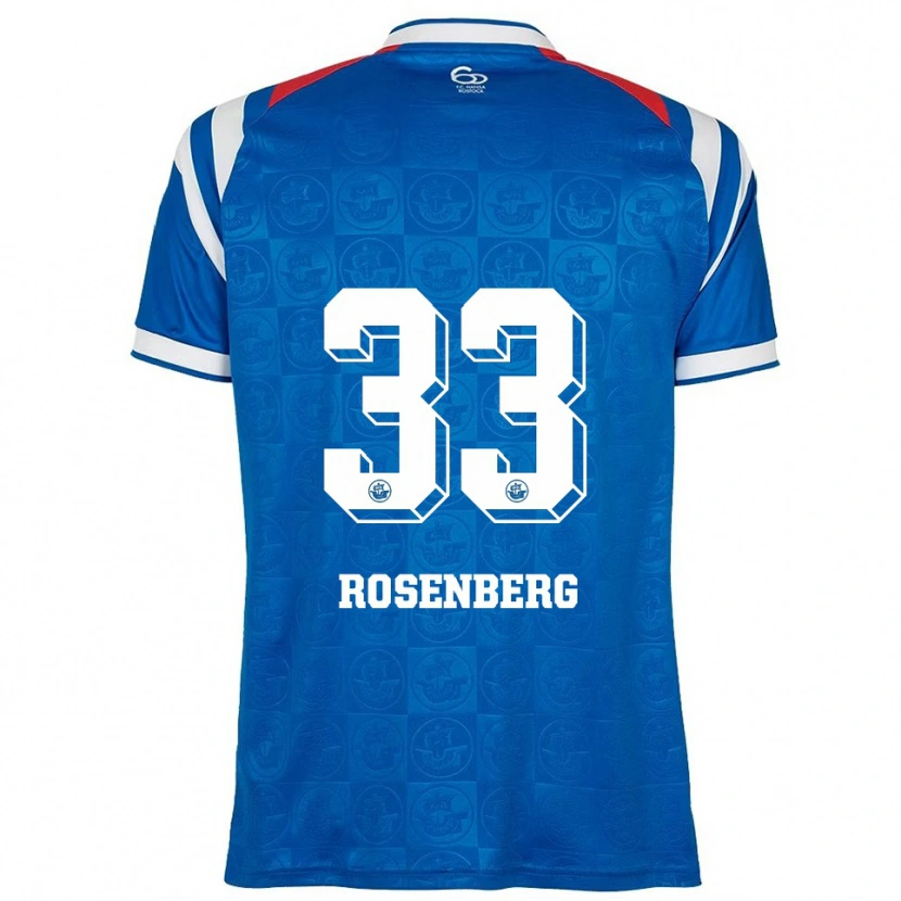 Danxen Homem Camisola Moritz Rosenberg #33 Azul Branco Vermelho Principal 2025/26 Camisa