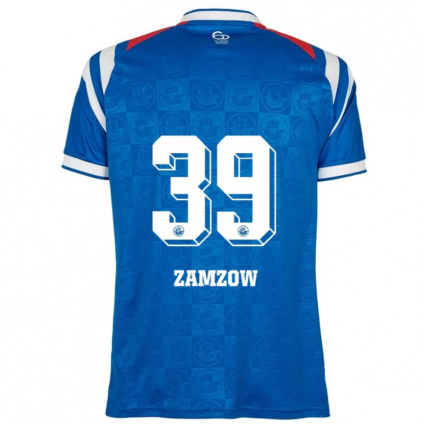 Danxen Homem Camisola Claas Zamzow #39 Azul Branco Vermelho Principal 2025/26 Camisa