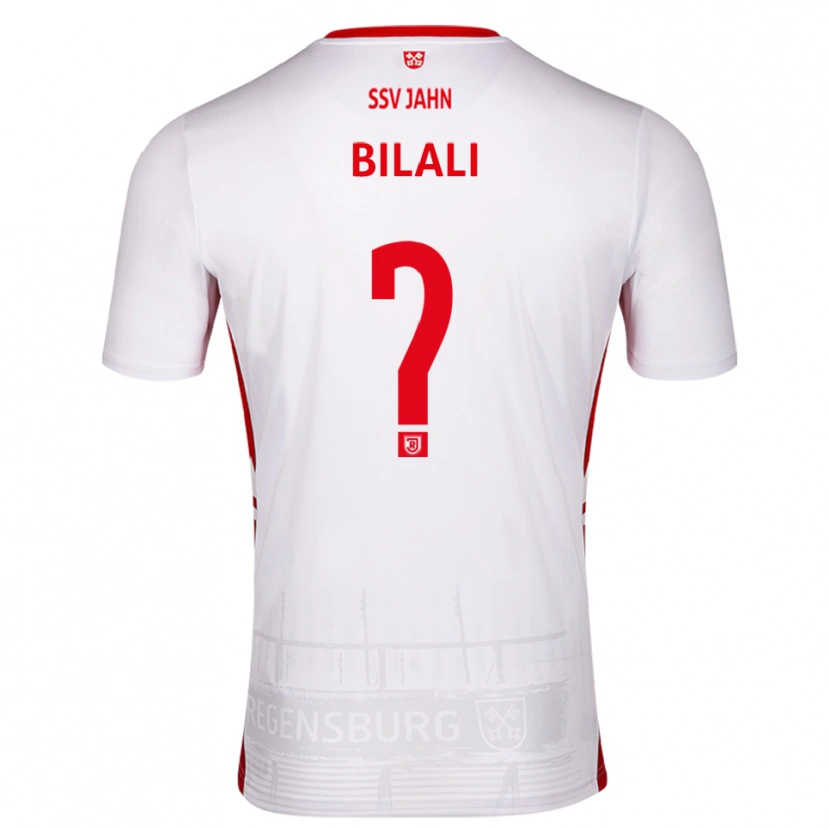 Danxen Homem Camisola Besmir Bilali #0 Branco Vermelho Principal 2025/26 Camisa