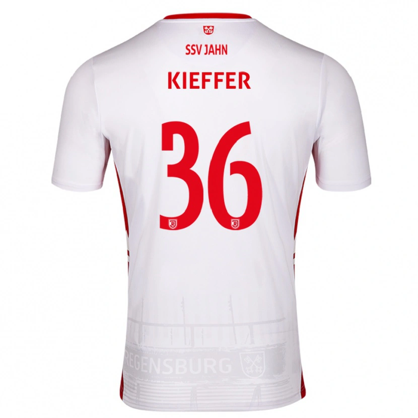 Danxen Homem Camisola Ben Kieffer #36 Branco Vermelho Principal 2025/26 Camisa