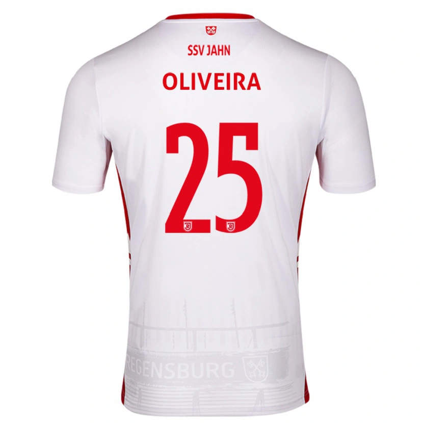 Danxen Homem Camisola Nicolas Oliveira #25 Branco Vermelho Principal 2025/26 Camisa