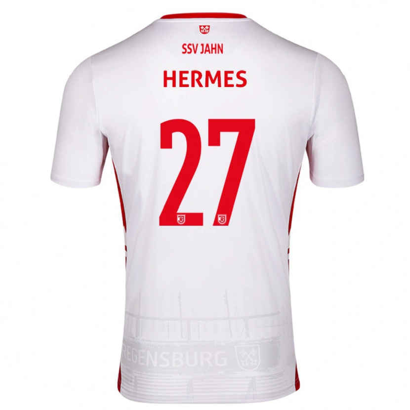 Danxen Homem Camisola Lucas Hermes #27 Branco Vermelho Principal 2025/26 Camisa