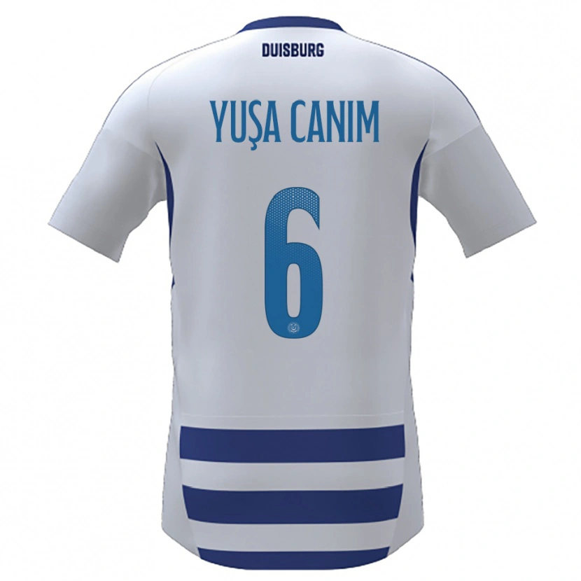 Danxen Homem Camisola Salih Yuşa Canım #6 Branco Azul Principal 2025/26 Camisa