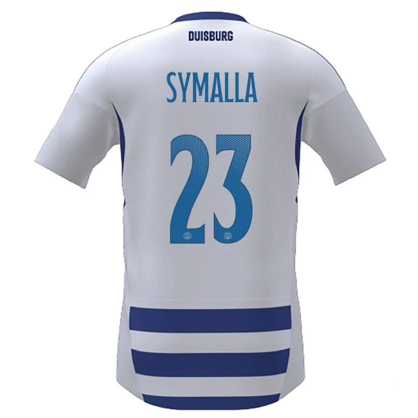 Danxen Homem Camisola Jan-Simon Symalla #23 Branco Azul Principal 2025/26 Camisa
