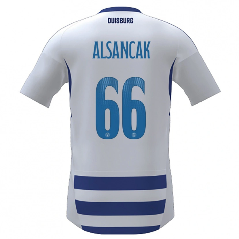 Danxen Homem Camisola Duygu Alsancak #66 Branco Azul Principal 2025/26 Camisa