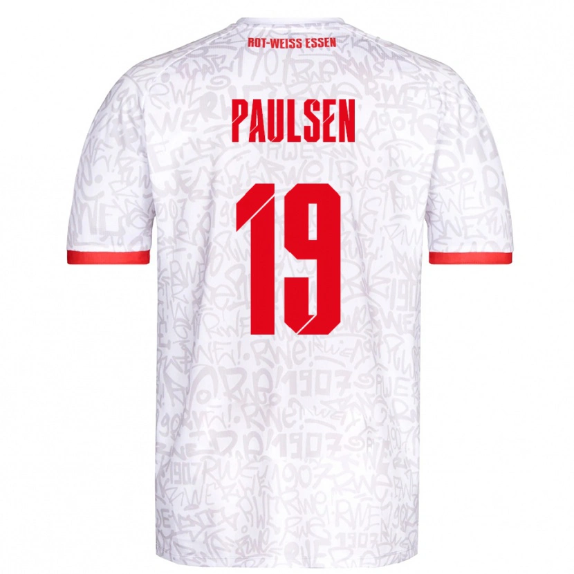 Danxen Homem Camisola Marvin Paulsen #19 Branco Vermelho Principal 2025/26 Camisa
