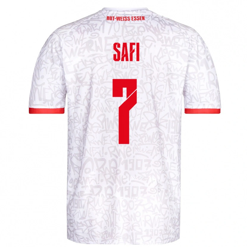 Danxen Homem Camisola Ramien Safi #7 Branco Vermelho Principal 2025/26 Camisa