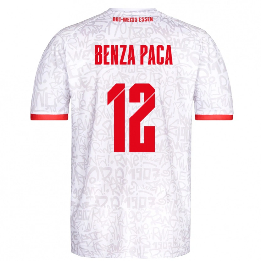 Danxen Homem Camisola Lynes Benza Paca #12 Branco Vermelho Principal 2025/26 Camisa