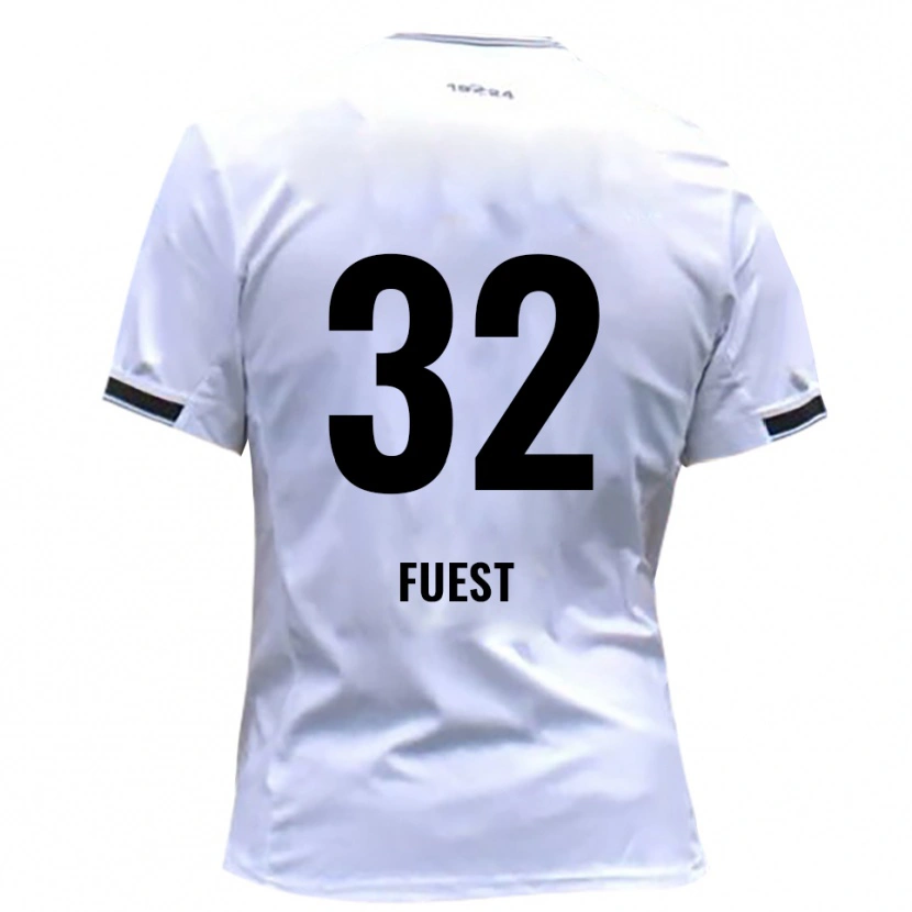 Danxen Homem Camisola Julian Fuest #32 Branco Vermelho Principal 2025/26 Camisa