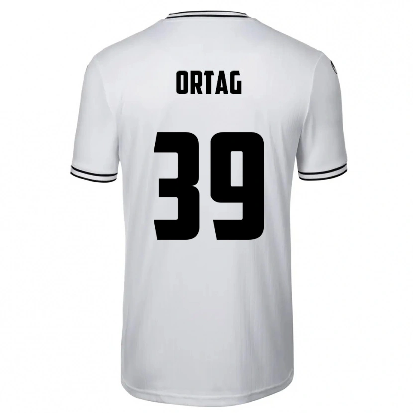 Danxen Homem Camisola Christian Ortag #39 Branco Preto Principal 2025/26 Camisa
