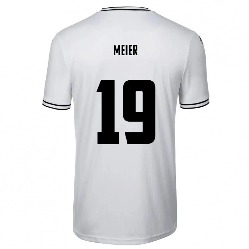 Danxen Homem Camisola Jonathan Meier #19 Branco Preto Principal 2025/26 Camisa